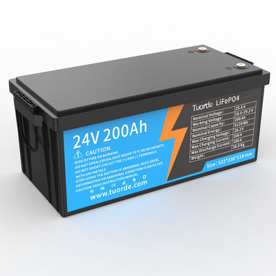 24V 25,6V 200Ah литий-железофосфатная батарея с энергией 5120Wh и разрядом 100A